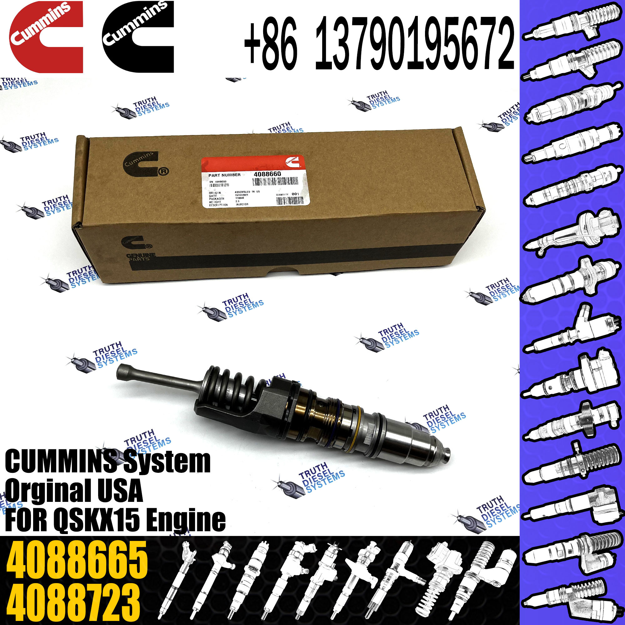 Diesel Fuel Injector common rail injector 4061851 4088327 4088665 3411753 3095040 3080429 3411756 4061851 4062567