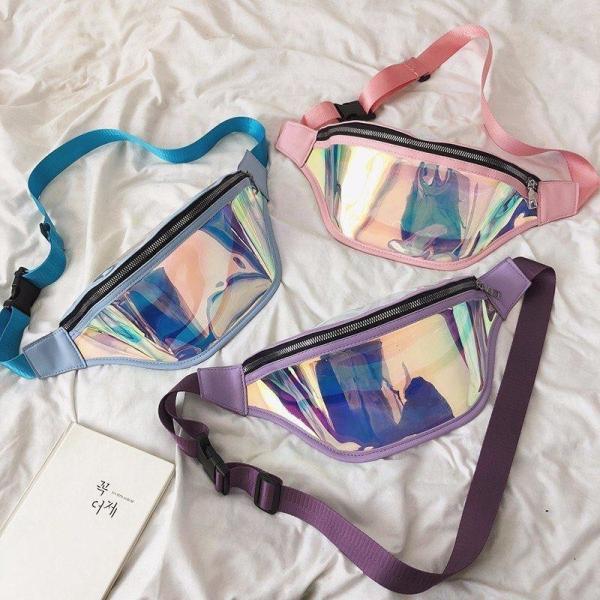 Fashion Laser Waist Bag Transparent All-Match Bag New Waist Bag Ins Women'S