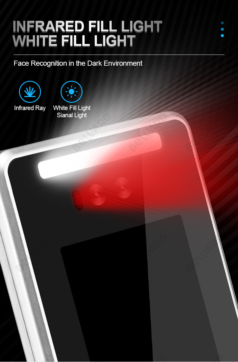 Liveness Detection 6mm Automatic Face Recognition System 7 Inch