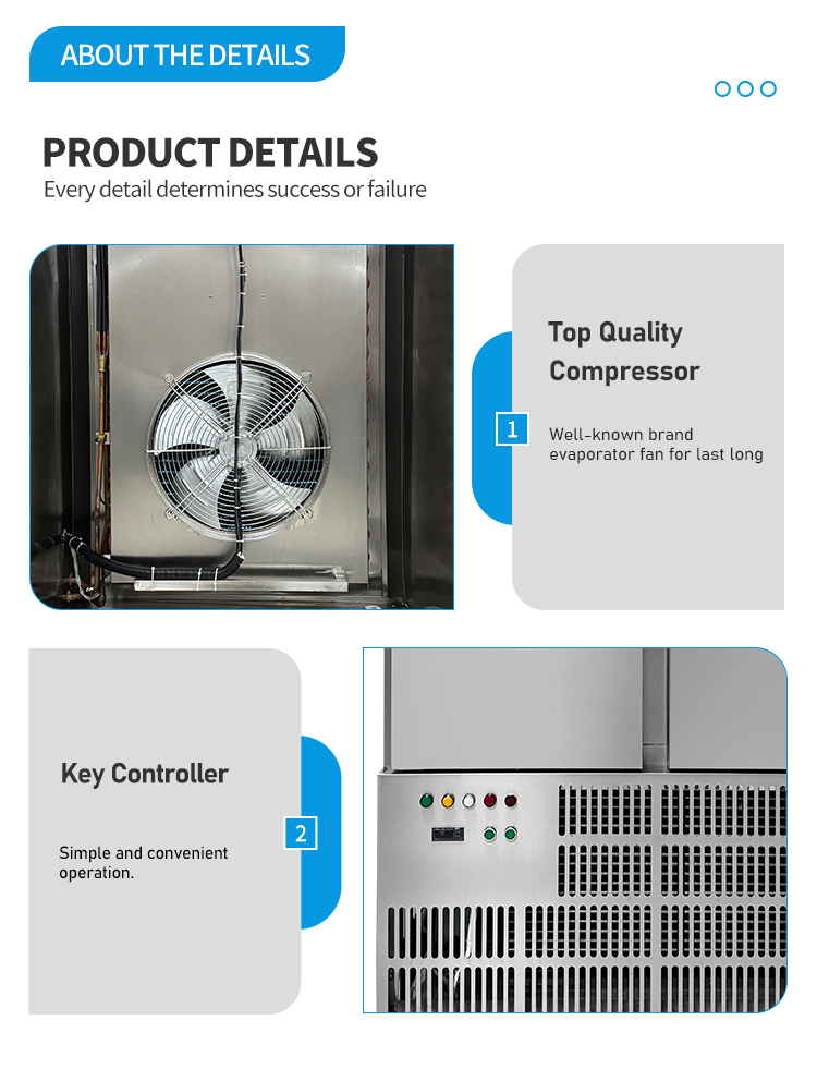 Stainless Steel Single-temperature Blast Freezer for Large Capacity Frozen in Commercial Emergency Freezing Weight 490 KG