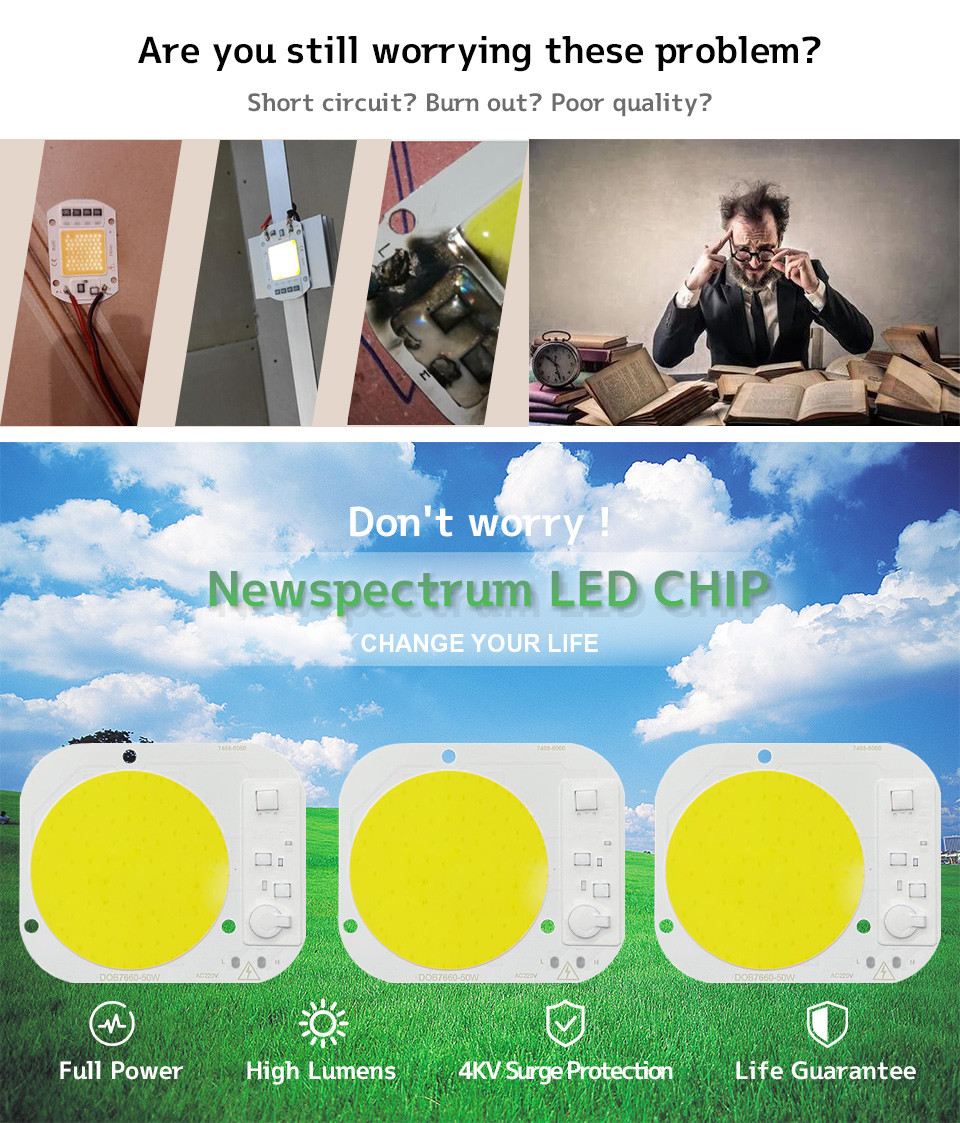 AC50W Dob Led Module Light Source Linear Integrated High Voltage