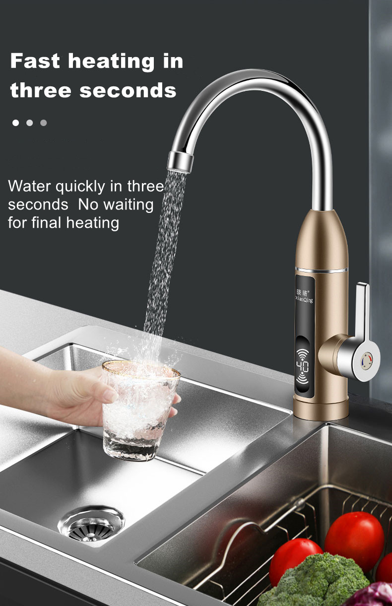 3kw IPX4 Kitchen Instant Hot Water Tap For Bathroom Sink