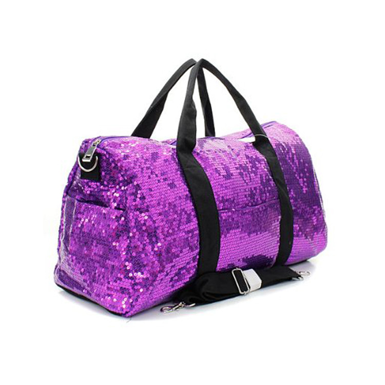 Beautiful Silver Sequin Tote Bag , Sequin Duffle Bag For Lady OEM / ODM Available