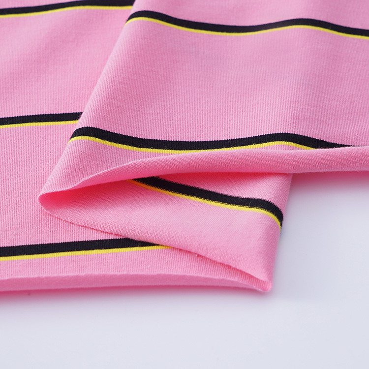 Skin-Friendly And Multicolor Personalised Striped Knit Fabric For Casual Wear