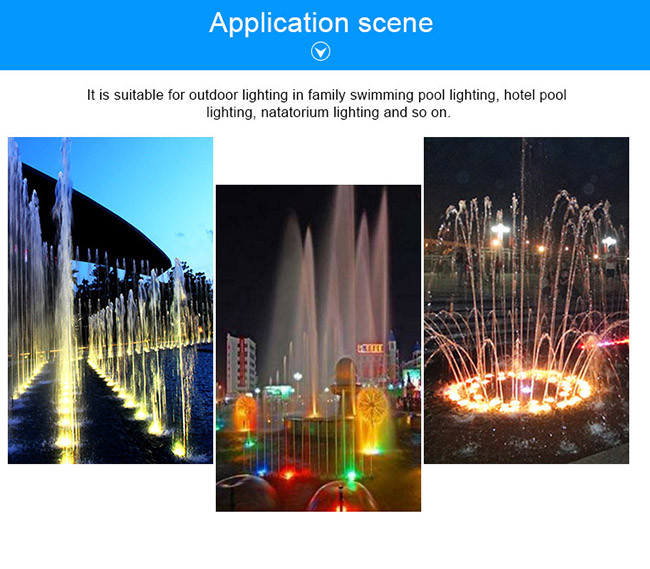 200LM DC24V 6W LED Underwater Swimming Pool Lights SS316L External Control