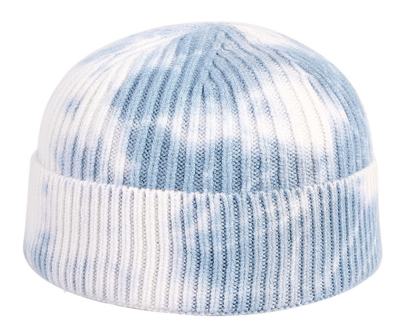 Women'S Tie Dye 100 Acrylic Beanies And Caps Cuffed Warm Winter Knit Watch Hat Skull Cap