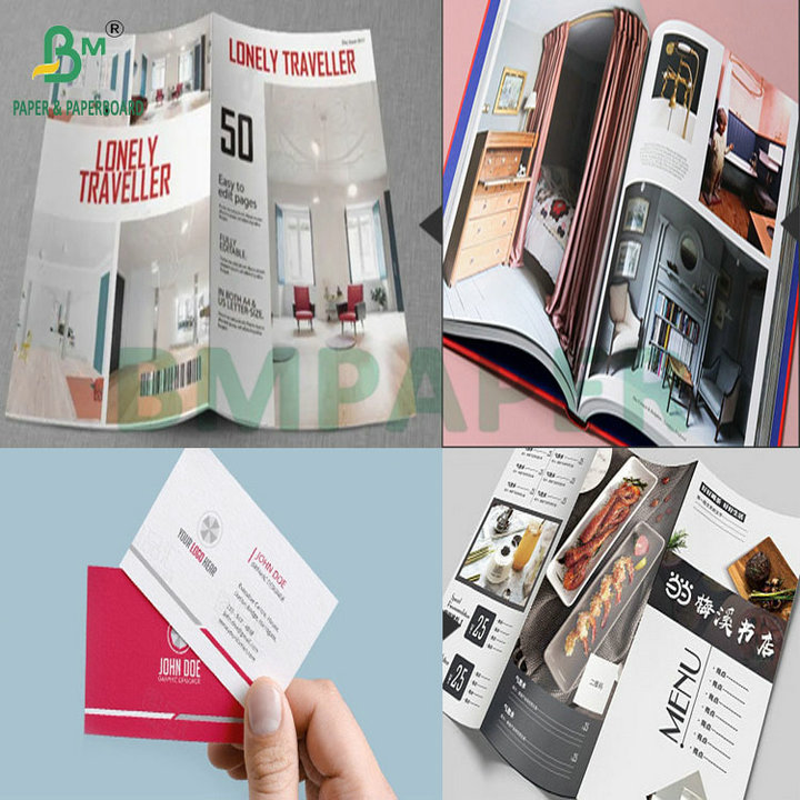 128gsm 170gsm Brightness C2S Glossy Paper Digital Printing Photo High Stiffness  