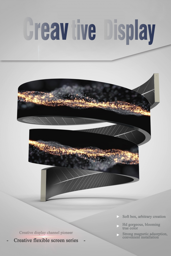 High Definition Bendable Led Screen High Refresh Rate Small Pitch Flexible Soft LED Display 1