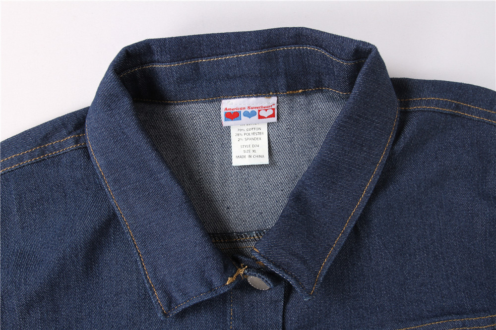 Ladies 2 Colors Casual Denim Jacket S M L XL 2XL