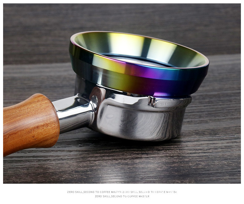 Customize Logo Acceptable Silver Intelligent Dosing Ring Coffee Funnel For Portafilter
