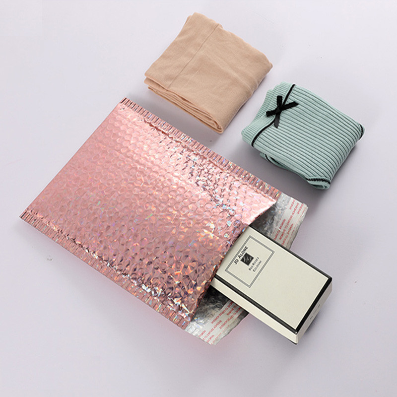 Printed Metallic Foil Rose Gold Poly Mailers 3-5mm thickness
