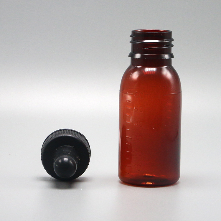 Medical Reagent 60ml PET Plastic Essential Oil Bottle with Sterile Design and Custom Logo