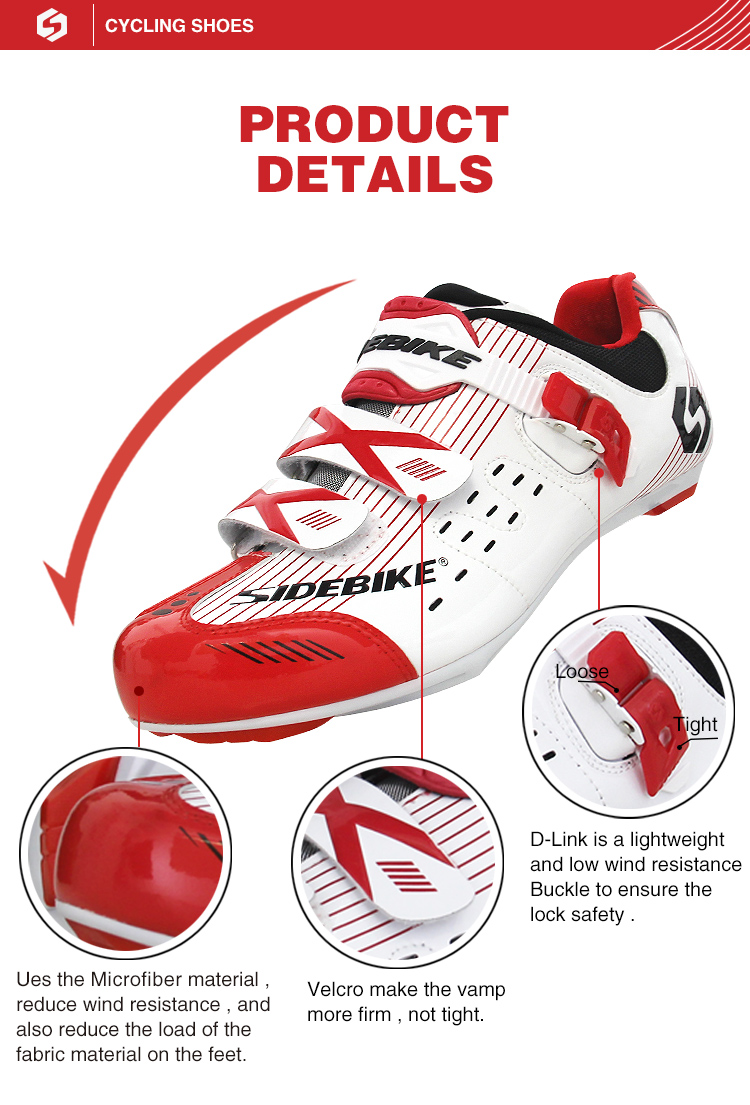 ODM Color Durable Bike Racing Shoes Geometry Design Body High Pressure Resistance