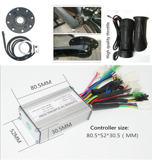 36V 5.2Ah - 6.8Ah Electric Bicycle Parts 25KM/H - 45KM/H Pedal Assist Electric Bike Kit