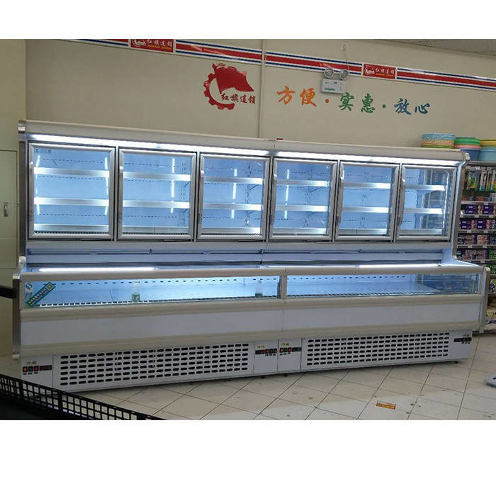 CE Combined R404A Upright Refrigerated Display Case