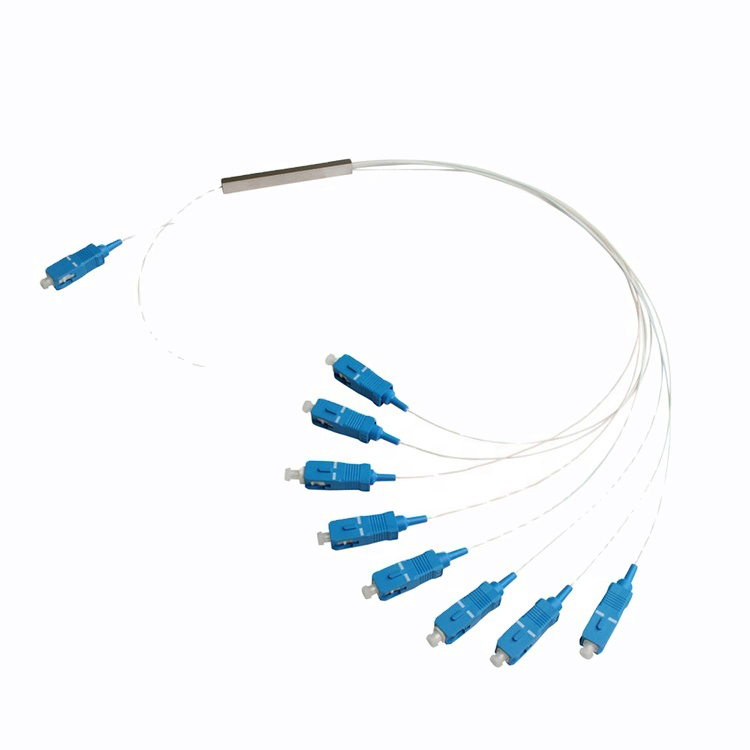 1x8 8 Core PLC FTTH Fiber Optic Splitter GPON EPON SCAPC SCUPC