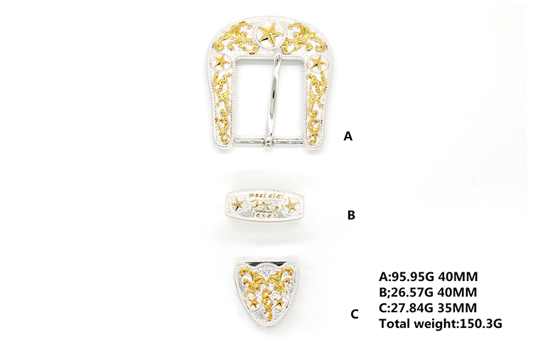 New Design Double Pin Belt Buckle Customized Logo With Two Colors
