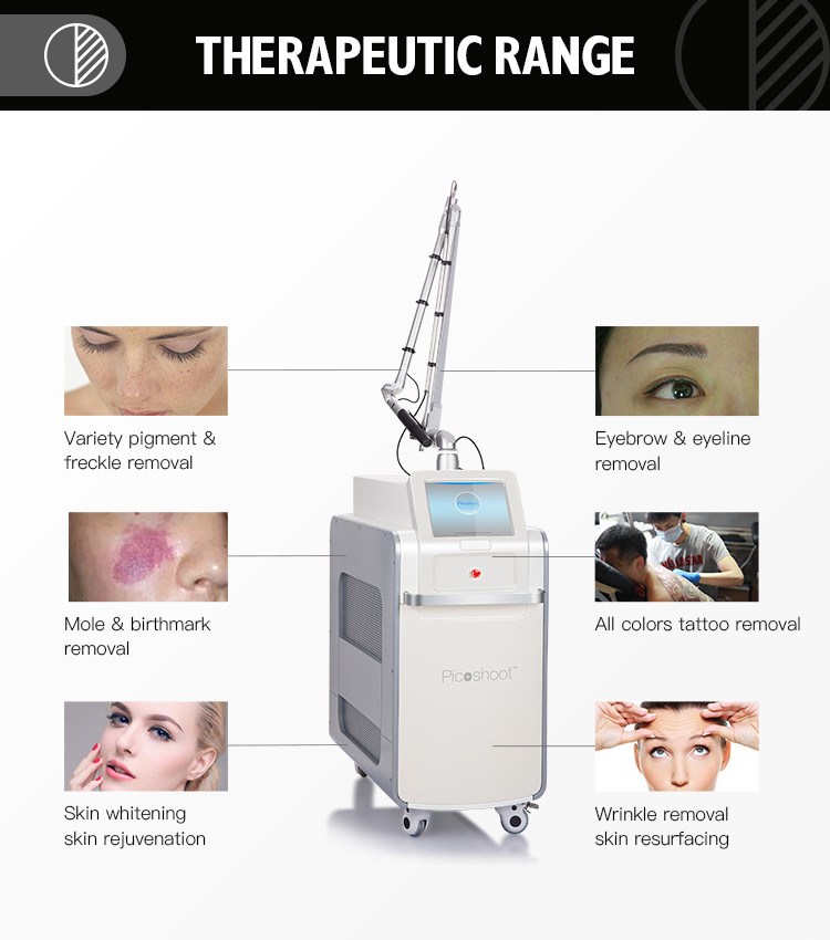 Freckle 2000J Q Switched ND YAG Laser Machine 532nm Semiconductor Cooling