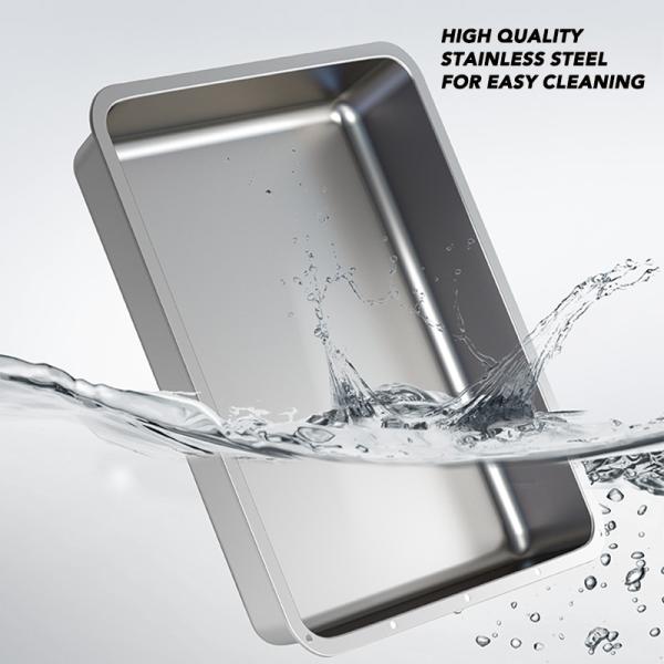 Fully Enclosed Large Metal Cat Litter Box Stainless Steel Litter Box With Lid Foldable Litter Box With Removable Drawer