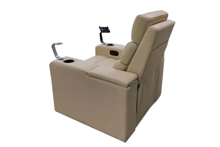 Top Layer Natural Leather Modern Recliner Chair With Wine Cup Holders