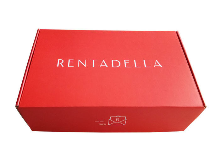 Luxury Red Paper Gift Box , Corrugated Packaging Box For Hats / Decoration Packing