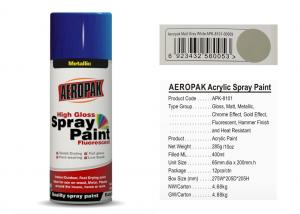 China AEROPAK Acrylic Spray Paint Matt Grey White Color For Car / Wood APK-8101-00009 on sale