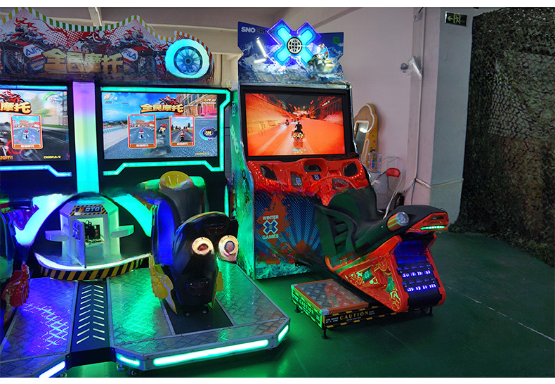Snowmobile Arcade Game Arcade Motorcycle Simulator Machine With 42LCD Hd Display