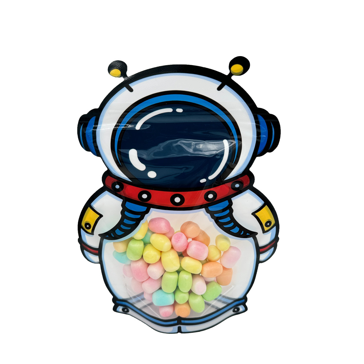 Custom Design Animal Shape Stand Up Pouches with Zipper Clear Window for Kid Snack, Dry Food, Candy, Cookies Packaging