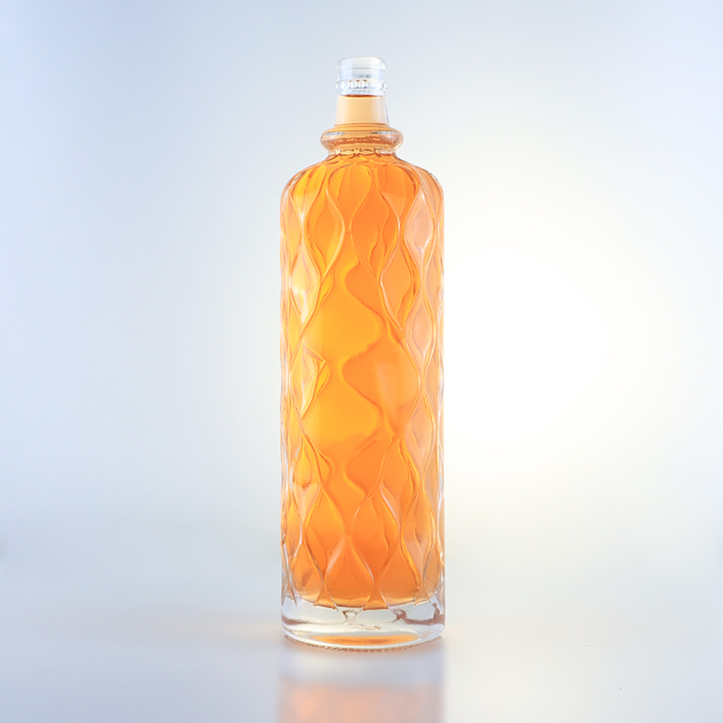 Transparent Customized Liquor Glass Water Bottles with Unique Sealing Type SCREW CAP