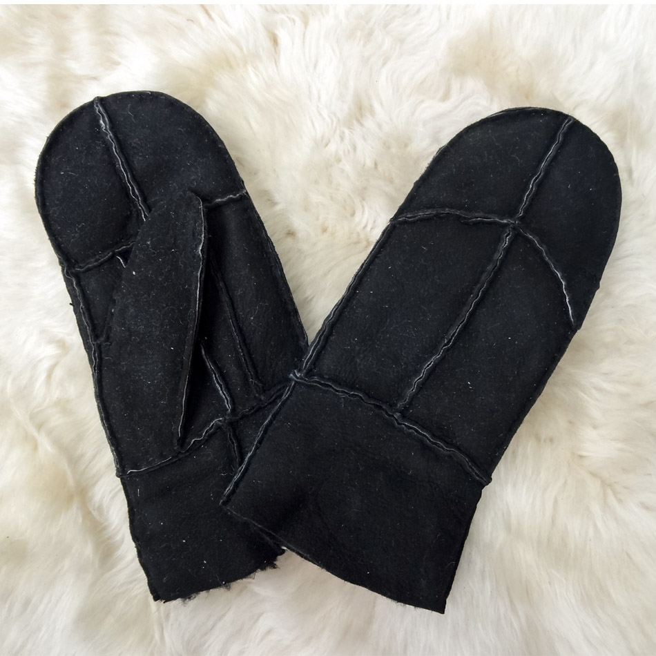 Quality and quality assured Australia lamb fur men women mittens sheepskin gloves winter