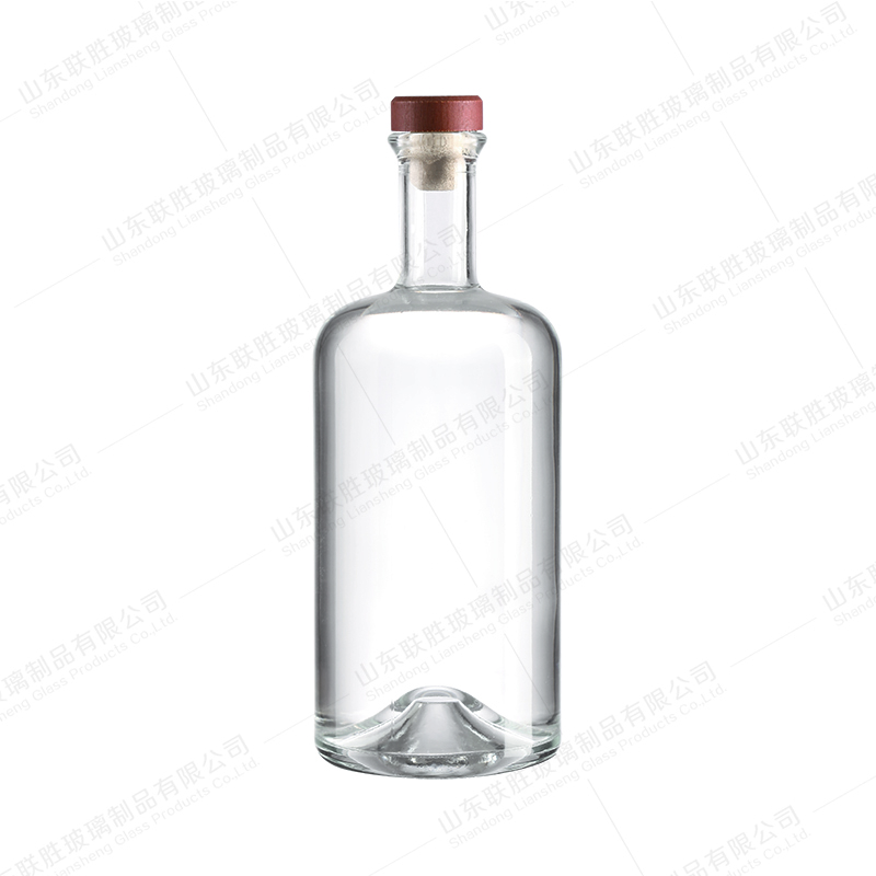 Glass Base Material Customized 750ml 700ml 500ml Bottle for Gin Vodka Whiskey Rum