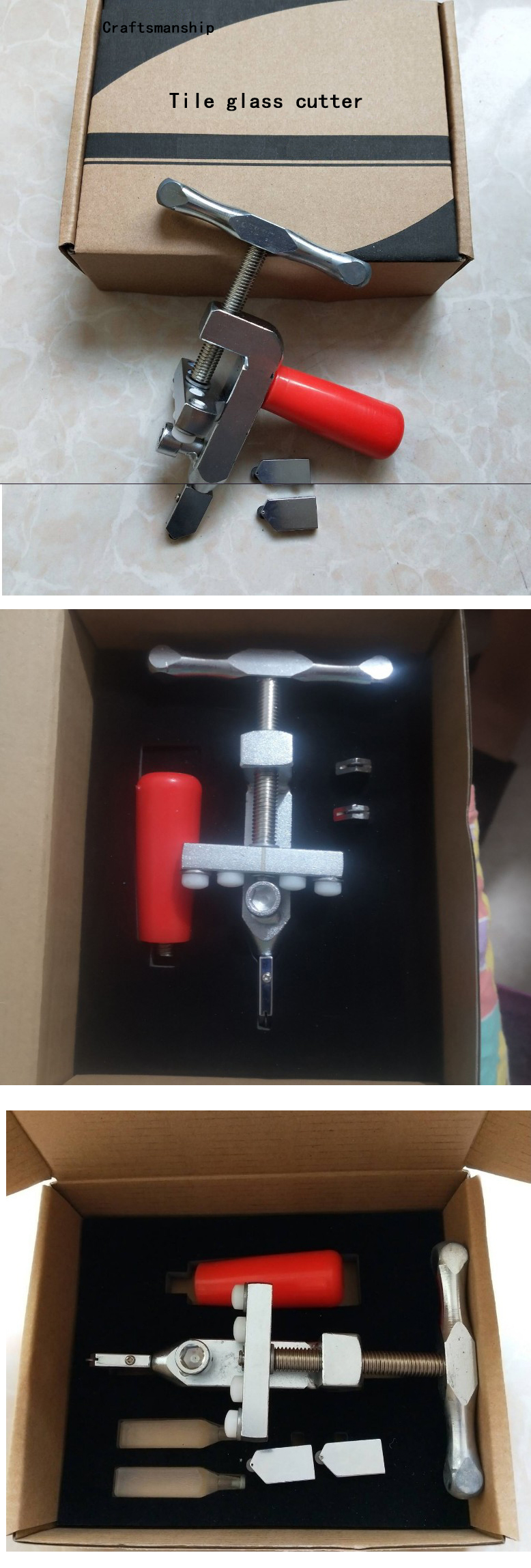 Glass Cutter Set Multi-Functional Glass Cutter Ceramic Tile Opener Manual Tile Mirrors Cutter Cutting Tool