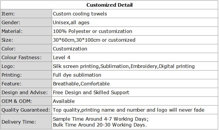 OEM Yoga Sports Ice Towel Adults Applied Easy Cleaning High Density Fabric