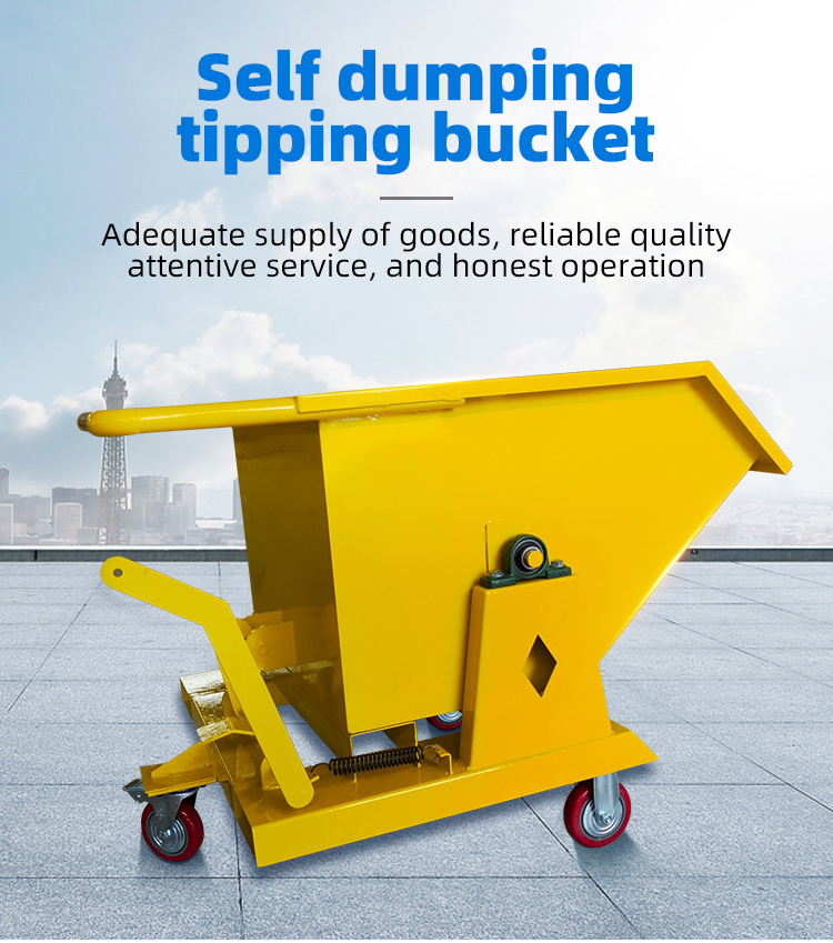 Quick Release Steel Self Dumping Hopper Tipper Bin Zero Residual Waste Design