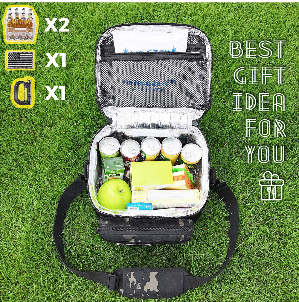 Portable Large Leakproof Lunch Bag Adult with Shoulder Strap and Side Pocket