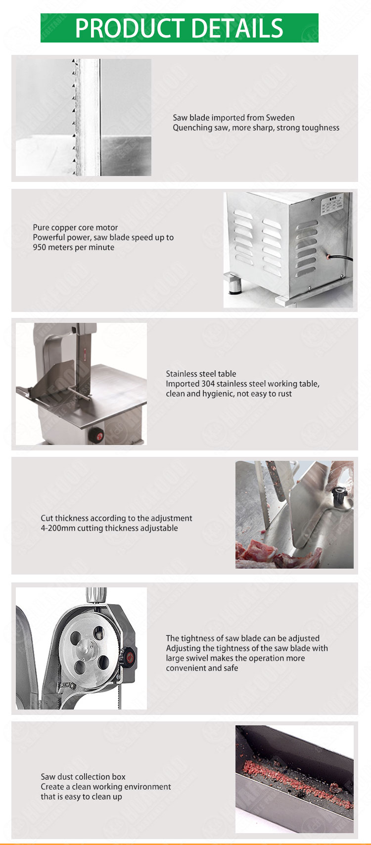 The Reliable Performance Heavy Duty Electric Saw Frozen Chicken Meat Cutter Guangzhou