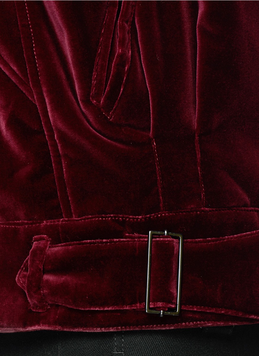 Mens Ruche Sleeve Winter Cotton Velvet Jacket
