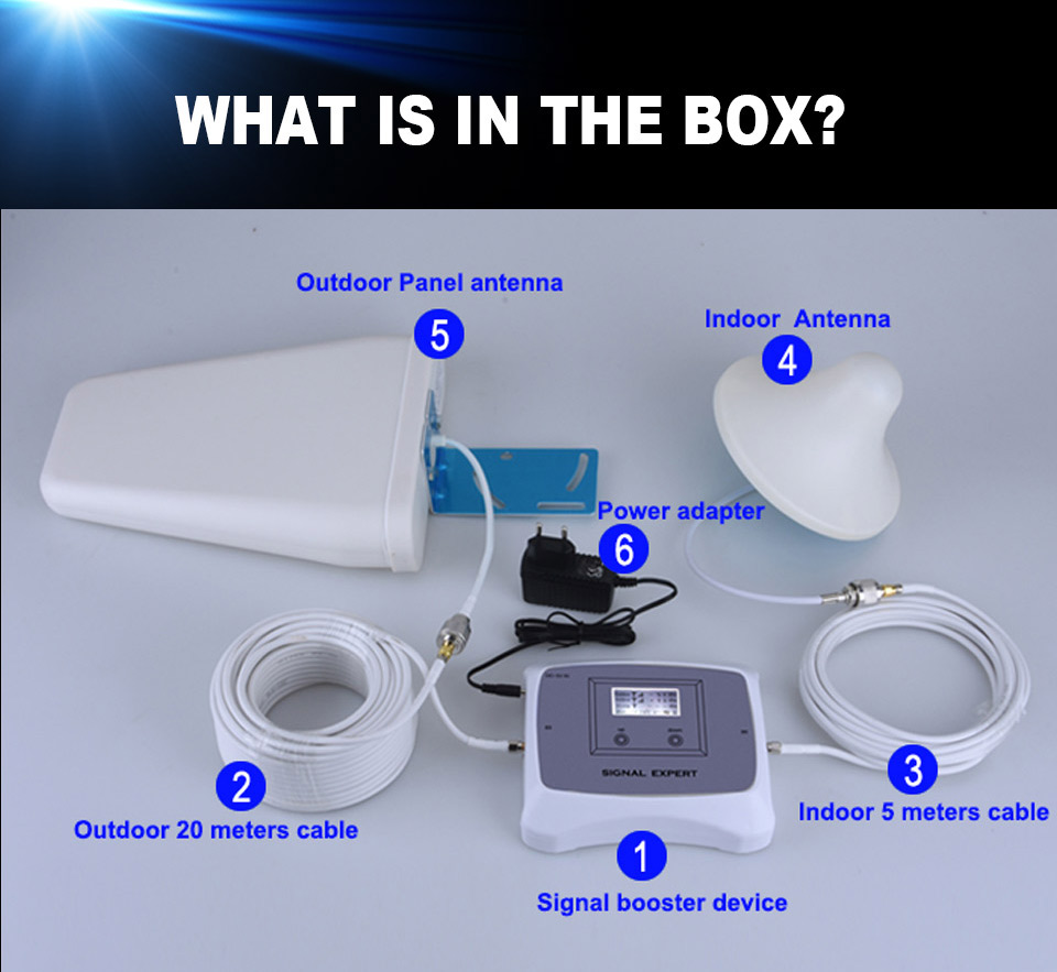 900MHz 2100MHz Cellular Signal Booster Indoor Outdoor Antenna