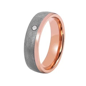 7mm Stainless Steel Tantalum Ring Rose Gold Handmade Tantalum Men's Bands