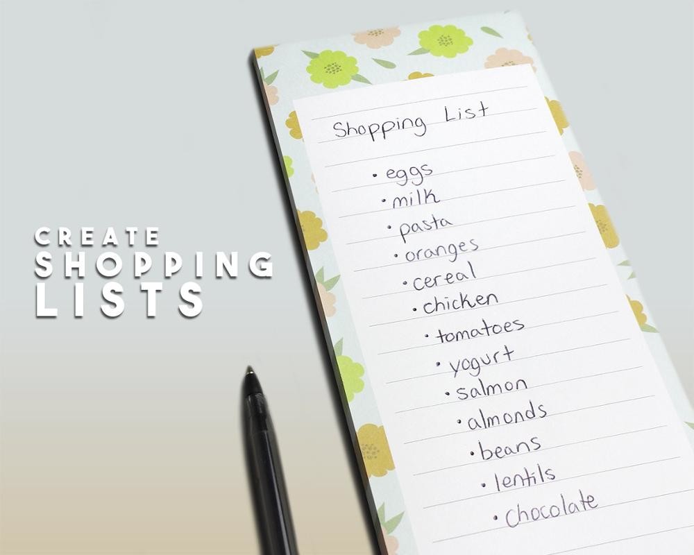 CMYK Magnetic Fridge Notepads Shopping Grocery List Pad For School
