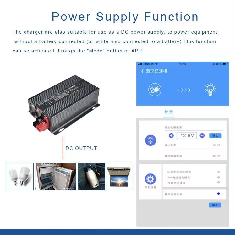 12V 30A Lifepo4 Battery Charger AC DC Battery Charger For Lithium Iron Phosphate Batteries