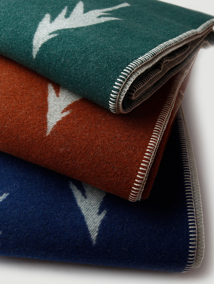 Printed Cashmere Wool Knitted Jacquard Throw Blanket for Home Travel Sofa and Picnic