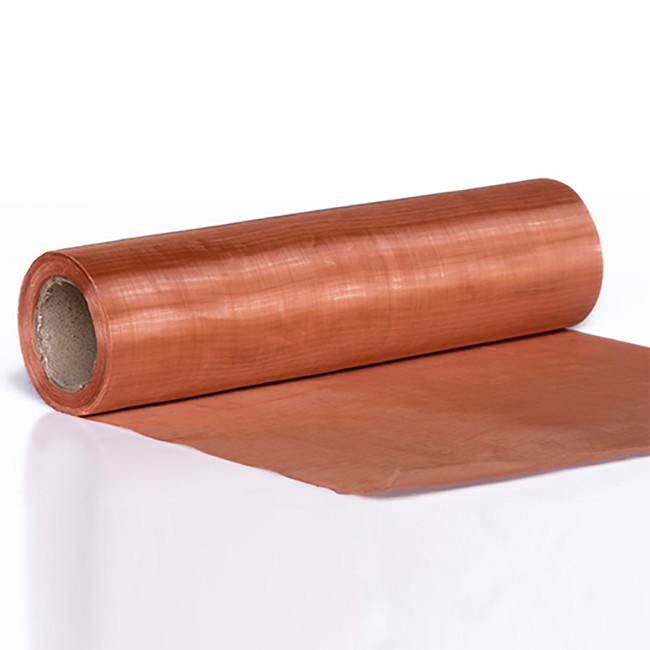 99.99% Purity Red Copper Wire Mesh , EMF Shielding Copper Woven Mesh