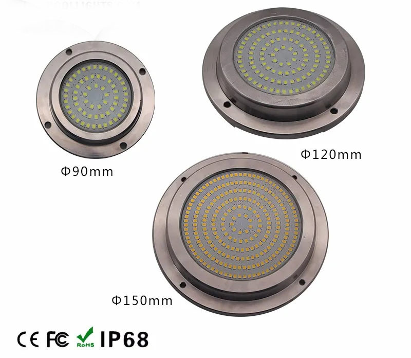24V 316SS Submersible Pool Lights 18W Underwater Inground Pool Lights