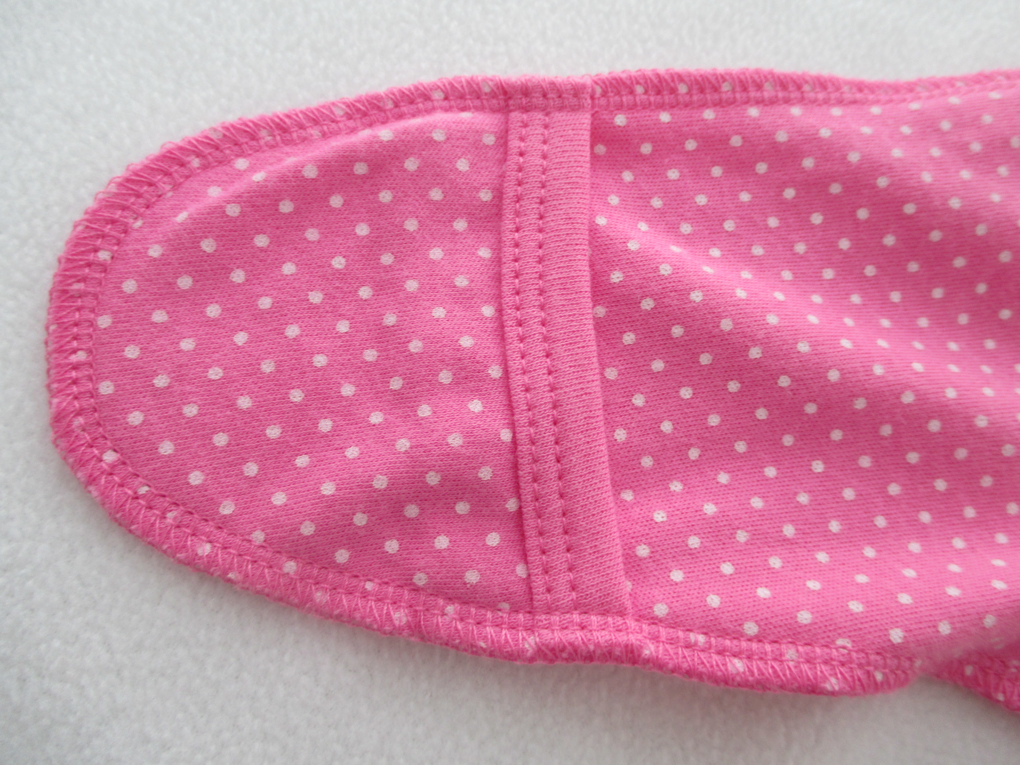 Baby Girl Interlock Baby Footed Rompers All Over Print Mitten Sleeve Opening Special Workmanship