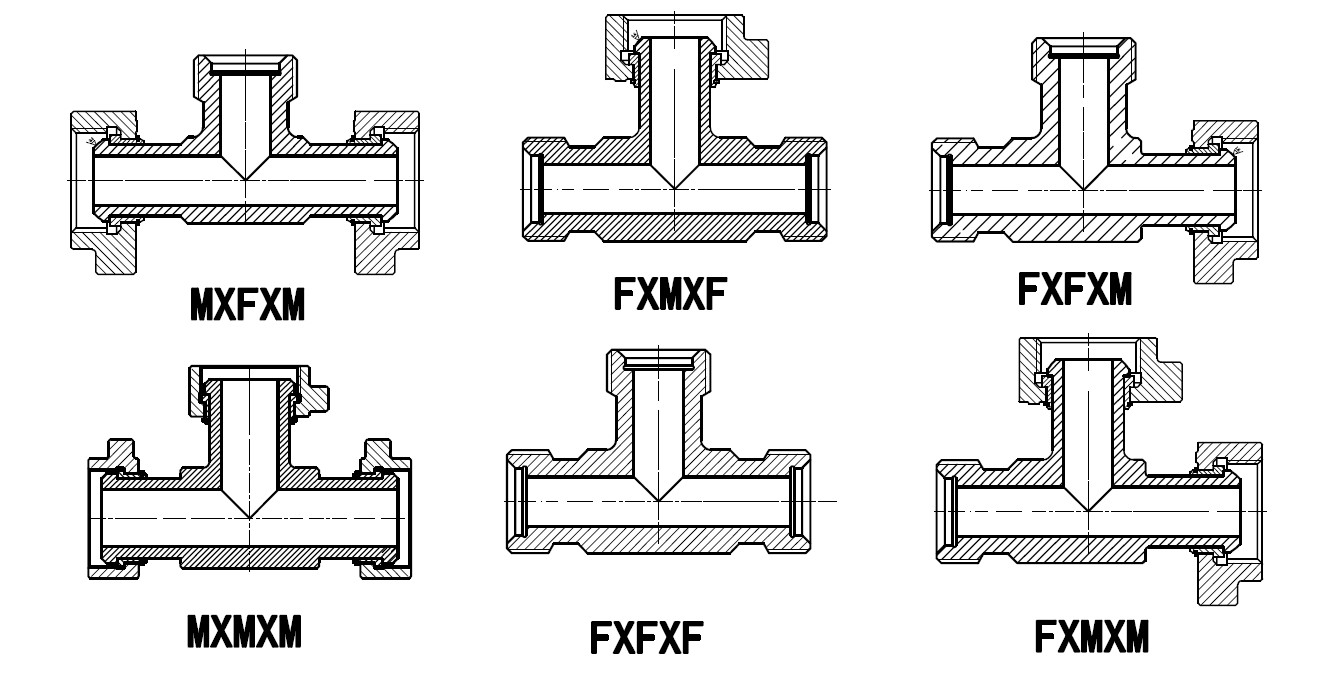 2" Pumping Tee Wellhead Parts MxMxF 2" Fig1502 Integral Flow Tees Anti Rust