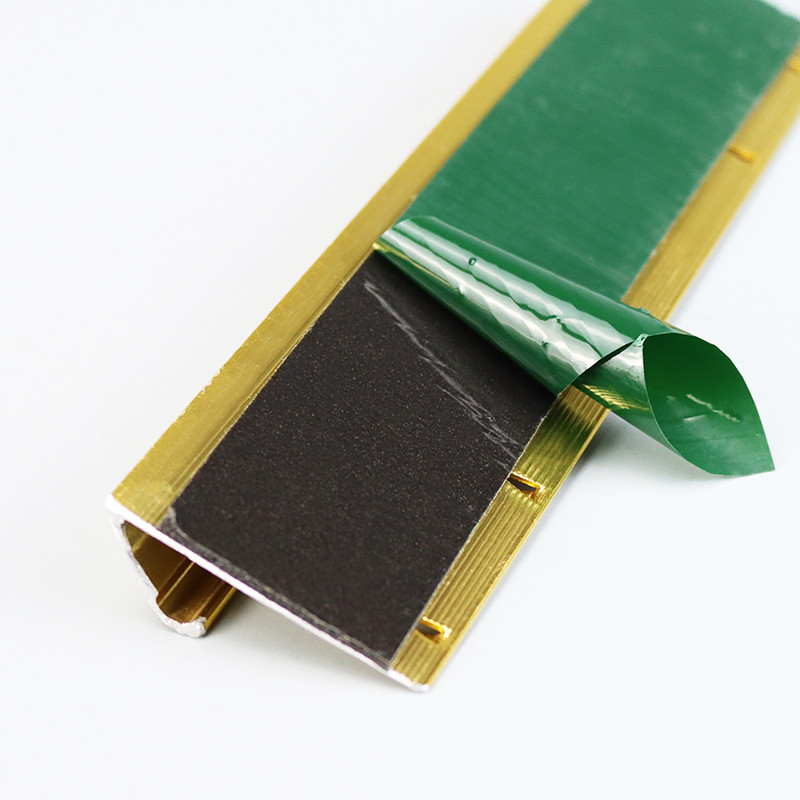 Gold and silver aluminum with glue carpet edging tile trim gripper