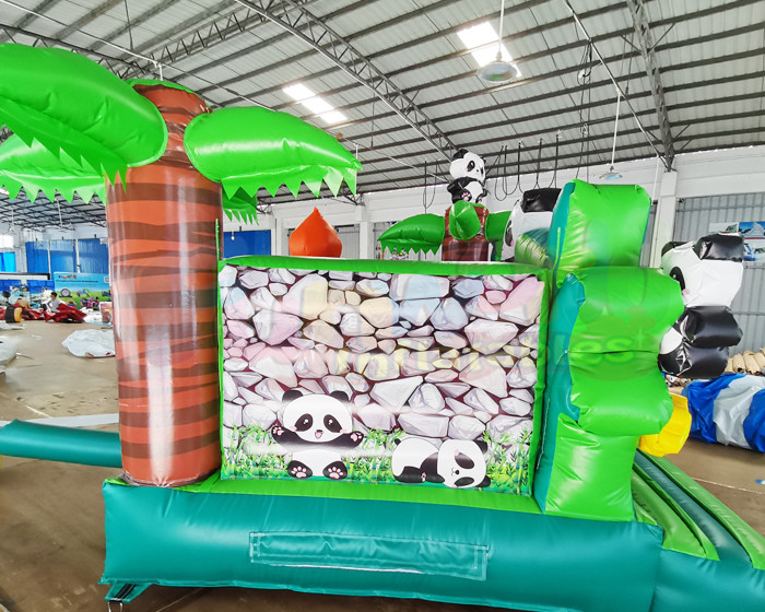 Quadruple Stitching Inflatable Bounce Houses Panda Bouncy Castle