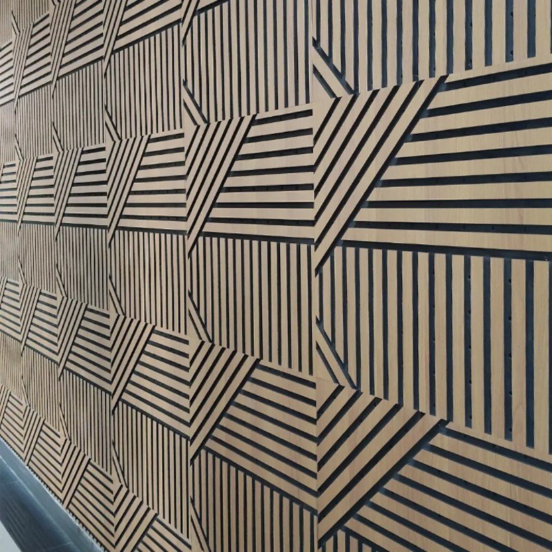 Acoustic Slat Panel Wood Modern Interior Sound Proof Wall Decoration Acoustic Wall Panels