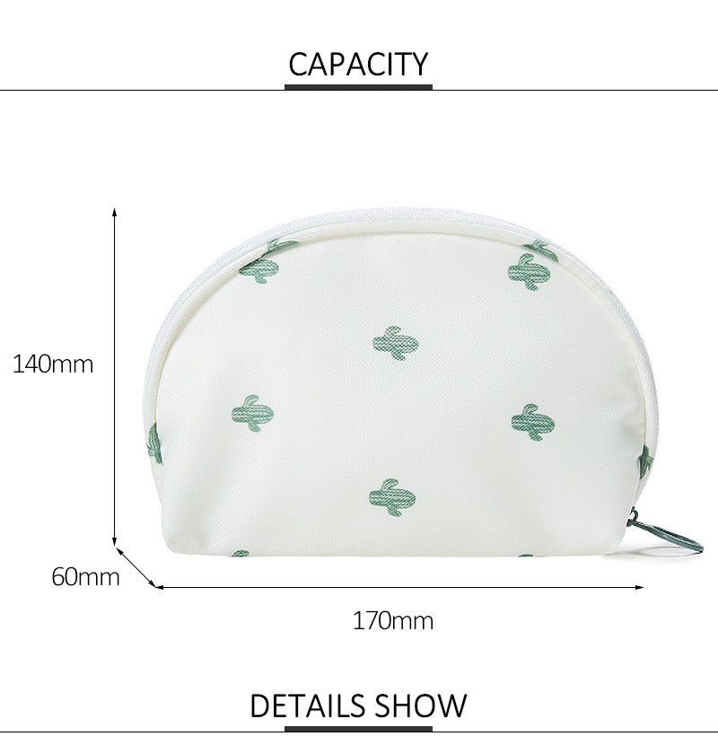 Small Nylon Travel Flamingo Toiletries Cosmetic Bag